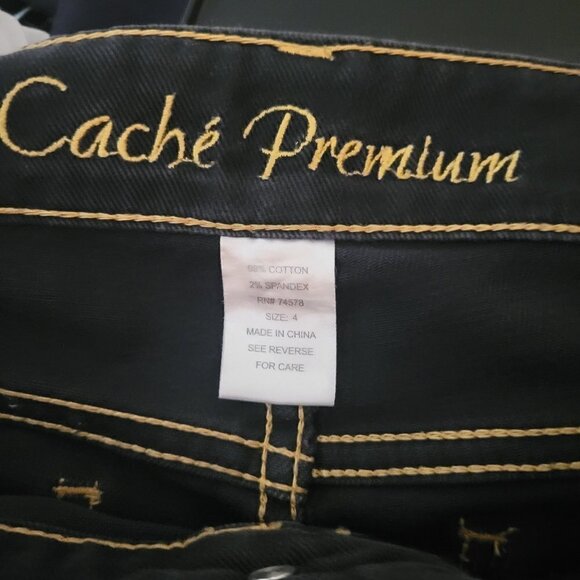Vintage Cache Premium Black Jeans gold hard wear 4 - Picture 3 of 4